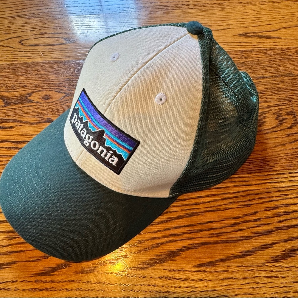 Patagonia White and Green P-6 LoPro Trucker Hat - Picture 4 of 5